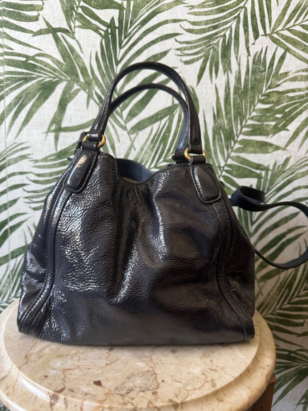 GUCCI Soho Patent Leather GG Embossed Tote / Shoulder Bag – Tassel Zip - Picture 2 of 12